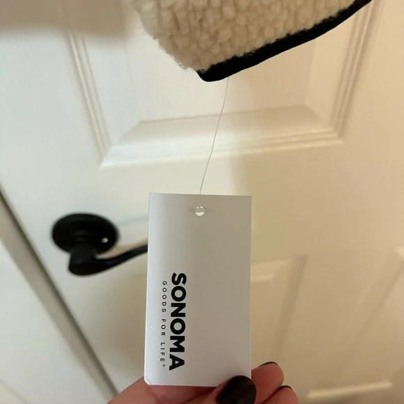 NWT Sonoma Sherpa Cream Jacket Full Zip in Large - Picture 5 of 9